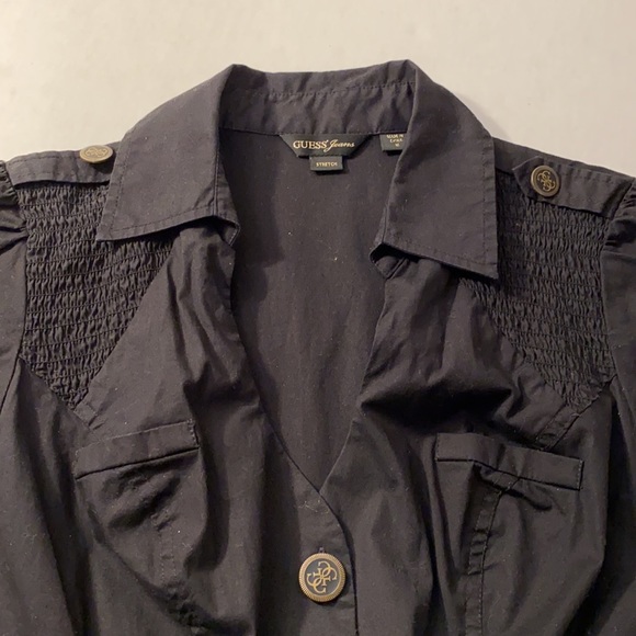 Vintage Y2K Guess Black button down tunic / dress - Picture 4 of 13